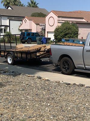 5.5 ' X 10" trailer and truck