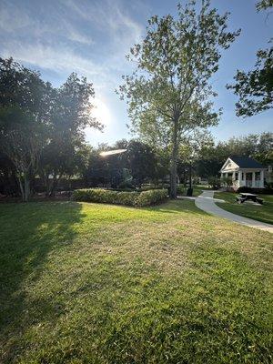 Playground and picnic table