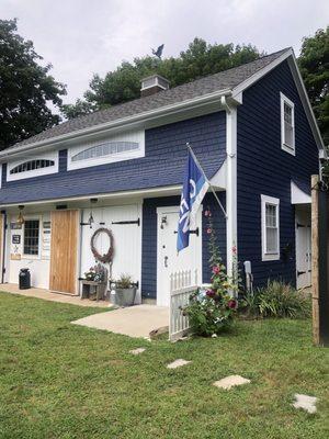 exterior of the barn