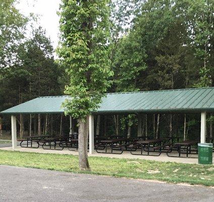 Picnic shelter on the bluffs.