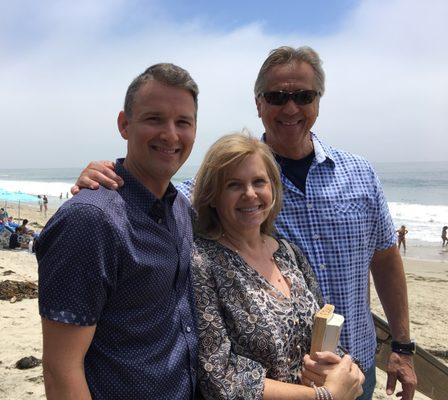 Mike, Skip and Julie Maison in Laguna Beach. How very, very fortunate we are to have Mike as our financial guide... and friend.