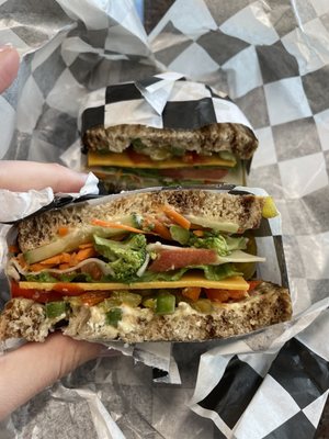 Zebra Veggie Sandwich