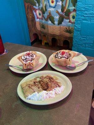 Sopaipilla and Fried Ice Cream! Yummy for our Tummies!