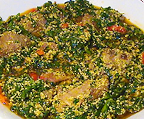 Egusi Soup with Assorted Meat