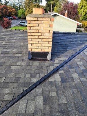 Craftsmanship at work metal finish on chimney the best way to void leaks on the chimney