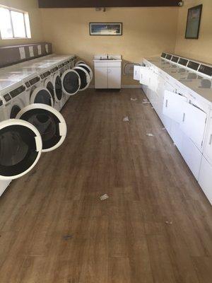 The laundry room is never clean. Many residence do not care about it or concerned with others.