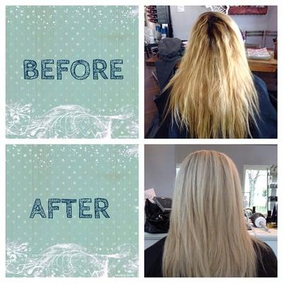 Color correction before & after (done by Christan at her former salon)