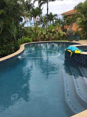 Sparkling clean Wailea pool.