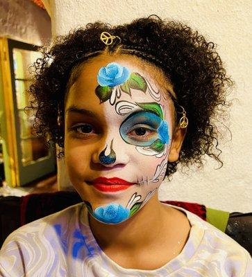 Día de los Muertos face painting @ Fiesta de Reyes, Old Town SD., next to Geppetto's.  10/15 - 11/2/2022