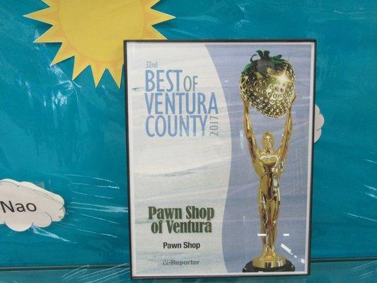 Voted #1 Pawn Shop in Ventura County by VC Reporter readers in 2017