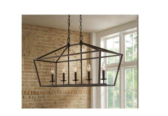 NEW Home Decoraters Weyburn 5-Light 36in Bronze Chandelier 
$200