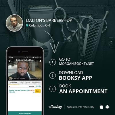 #bookyourappointments #haircutsoon #haircutsoon http:// morgan.booksy.net download app for appointments.