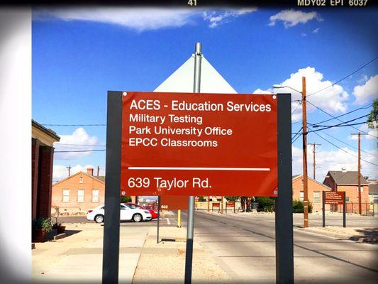 Look for this sign when traveling down the old "education row" here in Ft Bliss. #ParkPirates