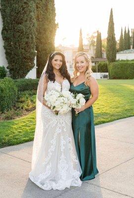 Bridal hair with extensions