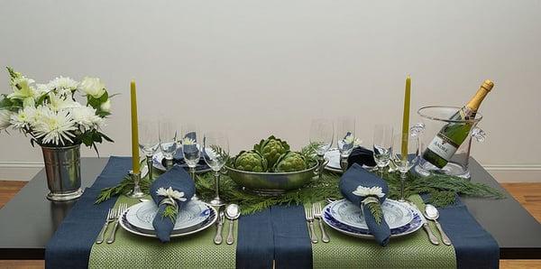 Serene New Year table setting 2014-15