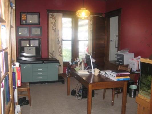 Interior, Thorntown, clinical exam room in home office