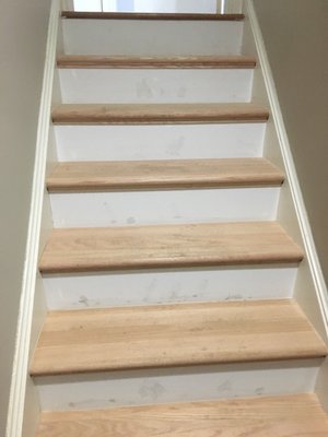 Carpet removed from steps