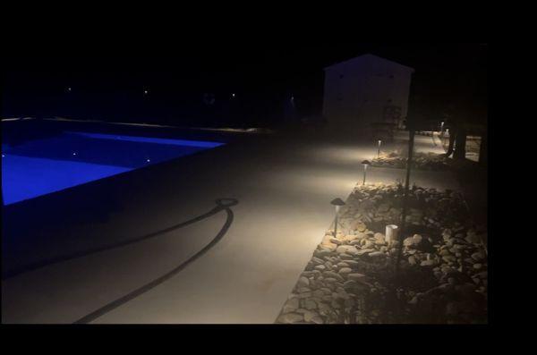 Having walkway lighting around your in-ground pool will make evening swims safe and enjoyable