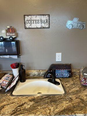 Coffee bar for customers