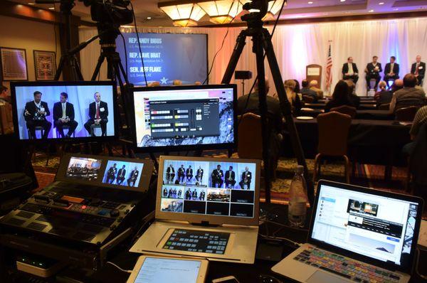 JL Images with its' multi camera package recording a live event.