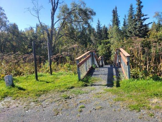 Stairs to the beach from the campground