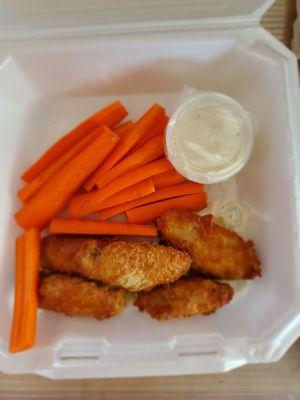 5 pieces of air fried chicken wings