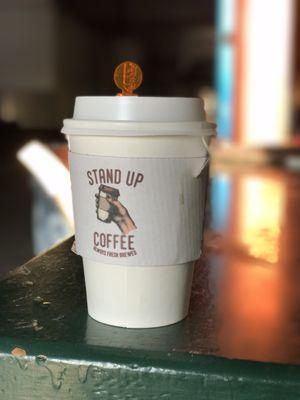 A boost to my Monday morning courtesy of #StandUpCoffee