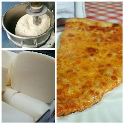 Fresh dough made daily + the best mozzarella cheese money can buy = La Piazza Pizza