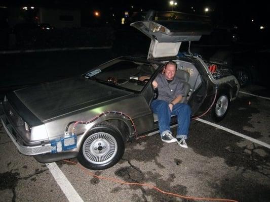 DeLorean on display for the 80s show