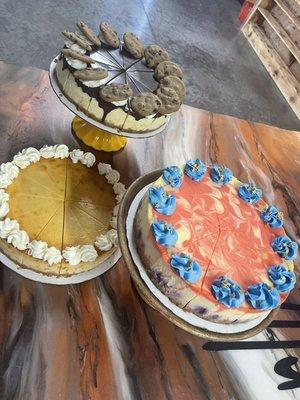 We now have cheese cakes by Practically Magic Cakes by the slice or whole.