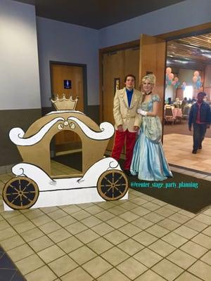 Cinderella and Prince Charming greeting children at the Royal Ball!