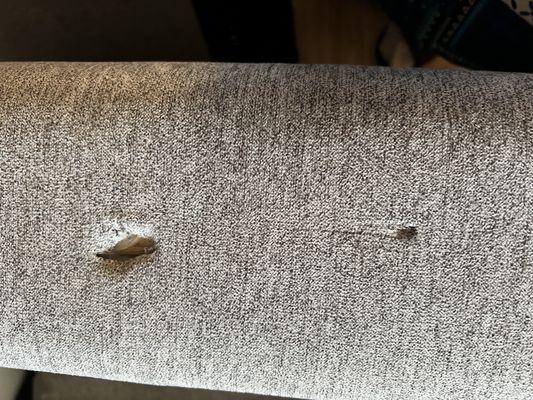 Damaged sofa