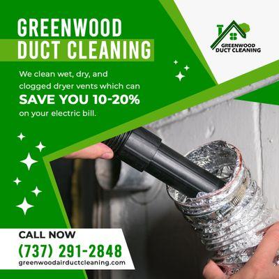 Did you know that cleaning your dryer vent saves you between 10-20% in your electric bill⁉