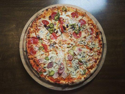 Our pizza looks and tastes amazing!