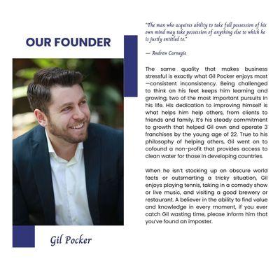 Meet our founder, Gil Pocker. Their vision drives our success!