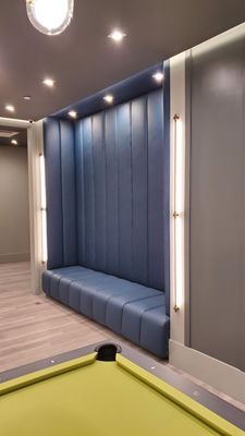 niche seating with wall panels