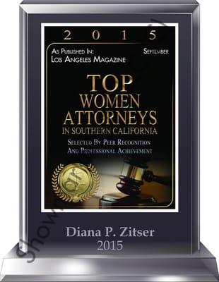 Named as one of the Top Women Attorneys in Southern California by Los Angeles Magazine