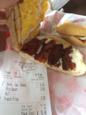 I paid for extra bacon but I don't see it or taste it I'll drive out of my way next time...