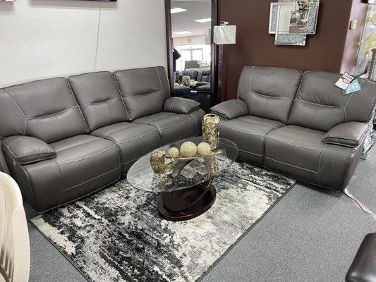 Leather Sofa Loveseat (White, Gray, Black, Brown Available)