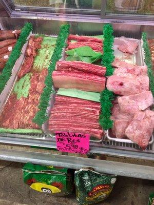 Meat display....