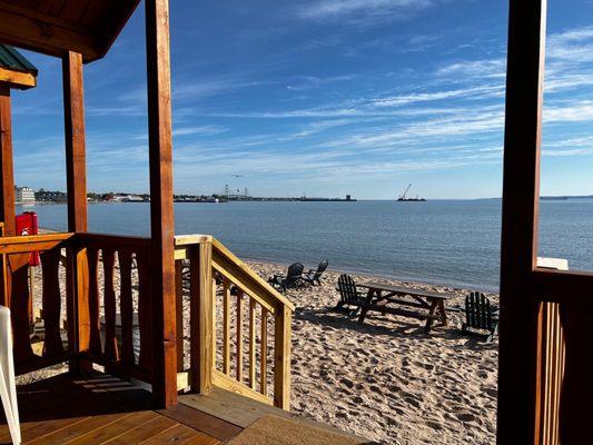 Beachfront porch