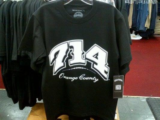 New (714) Area Code t-shirt by the BOW DOWN Clothing brand now available.