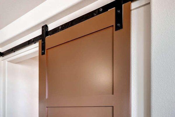 Goldberg Brothers barn door hardware can be used on doors throughout your home.