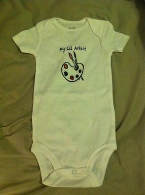 My Lil Artist onesie. Visit DiannaStudio.com for more styles.