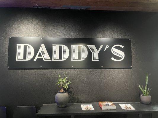 Daddy's sign.