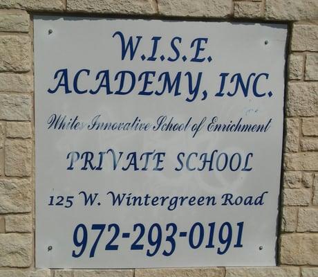 School sign