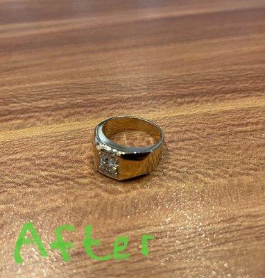 After some quick work, the ring was fixed, smoothed out, and resized to fit my finger perfectly without losing the original design.