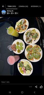 Tacos, burritos, quesadillas, tortas, alambres mulita, aguas frescas