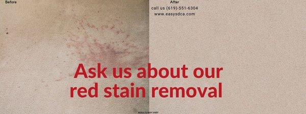 Red Stain removal