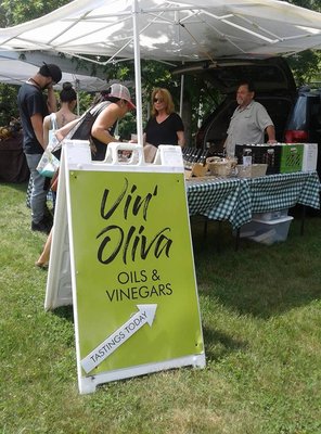 Here we are at the Summer South Kingstown Farmers Market in Peacedale.